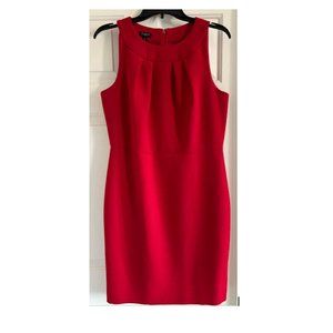 TALBOTTS PETITES Red Sleeveless Classic Sheath Dress ~ Size 12P ~ MINT!